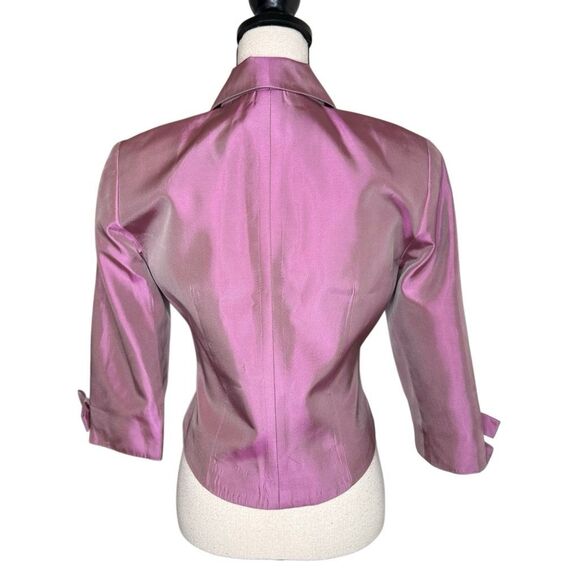 JS Collections Evening Jacket in Iridescent Mauve Sz 4 Vintage, Y2K - Picture 6 of 14